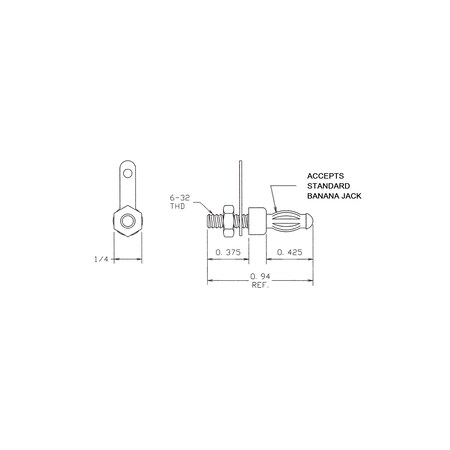 Concord Electronics INS STANDARD SHORT SPRING BANANA PLUG, NICKEL, 01-2372-1-02-1000 01-2372-1-02